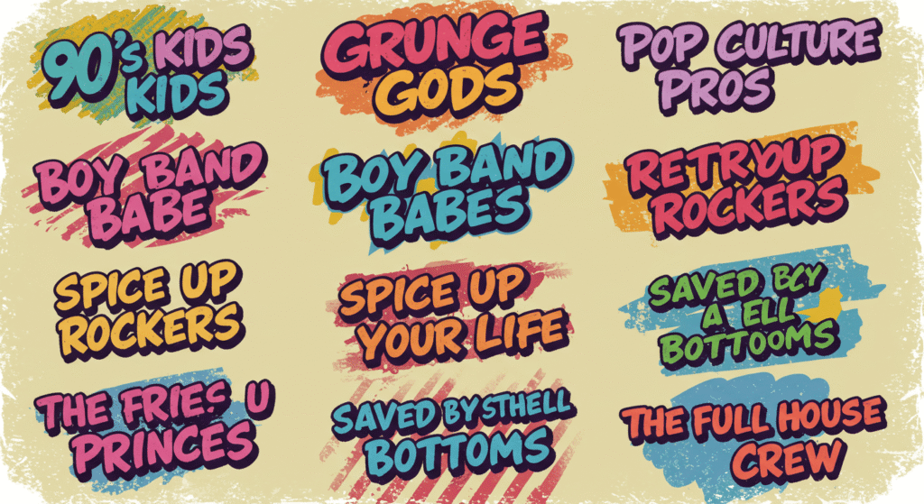 Short 90s Trivia Team Names