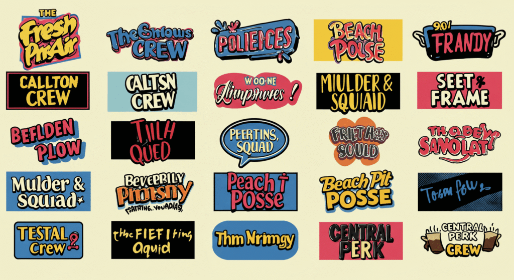Classic 90s TV Show-Inspired Trivia Team Names